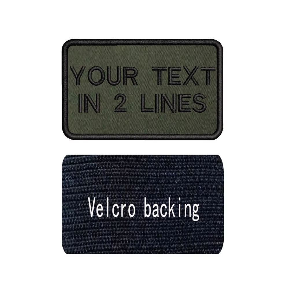 Parche bordado verde militar personalizado – Nombre táctico 8x5cm - imagen 3