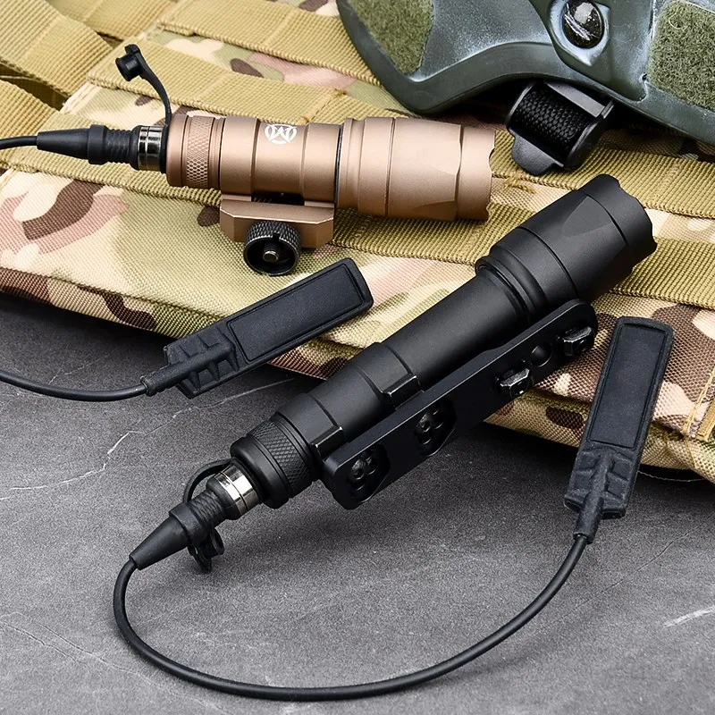 Wadsn-linterna táctica Airsoft M300A, montaje para Rifle de caza, arma, luz, riel lateral para foco M300 M600C, Mlok Keymod - imagen 5