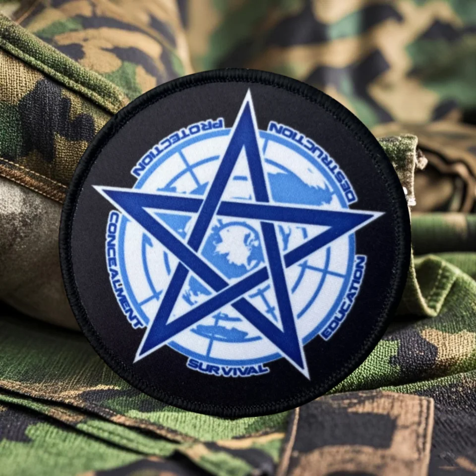 SCP Global Coalition oculta parche con estampado táctico parche de gancho y bucle insignia de moral militar emblema brazalete ropa mochila pegatinas - imagen 5