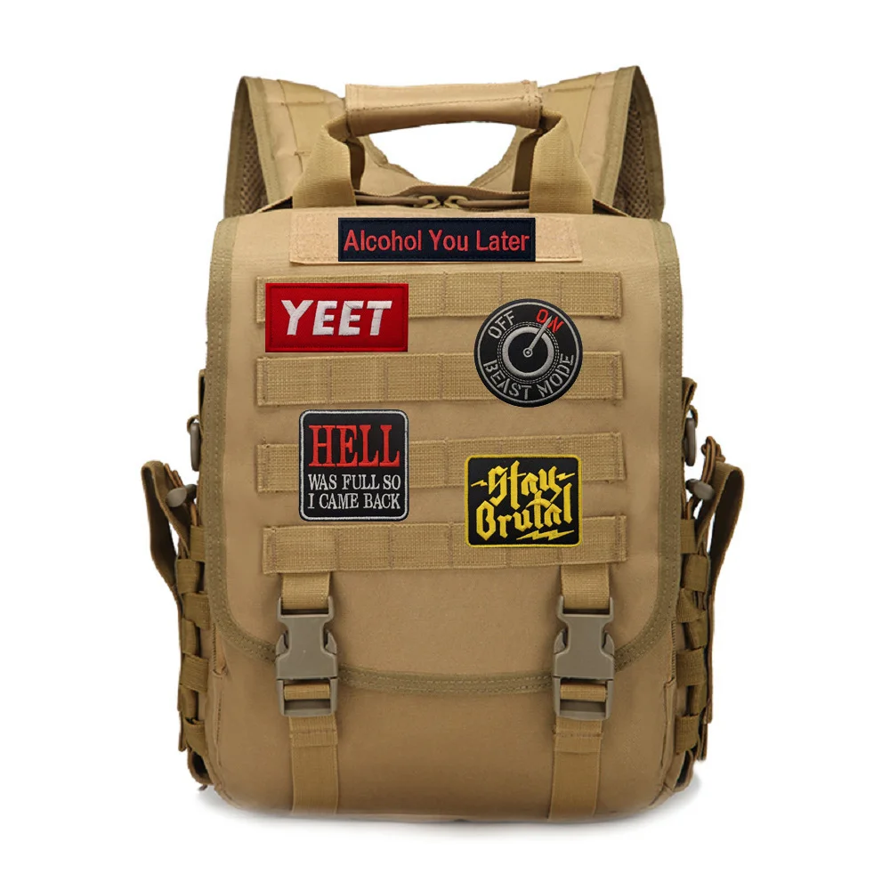 Pegatinas de tela bordadas con letras en inglés únicas, chaqueta de moral, brazalete con parches de mochila para ropa, caliente - imagen 3