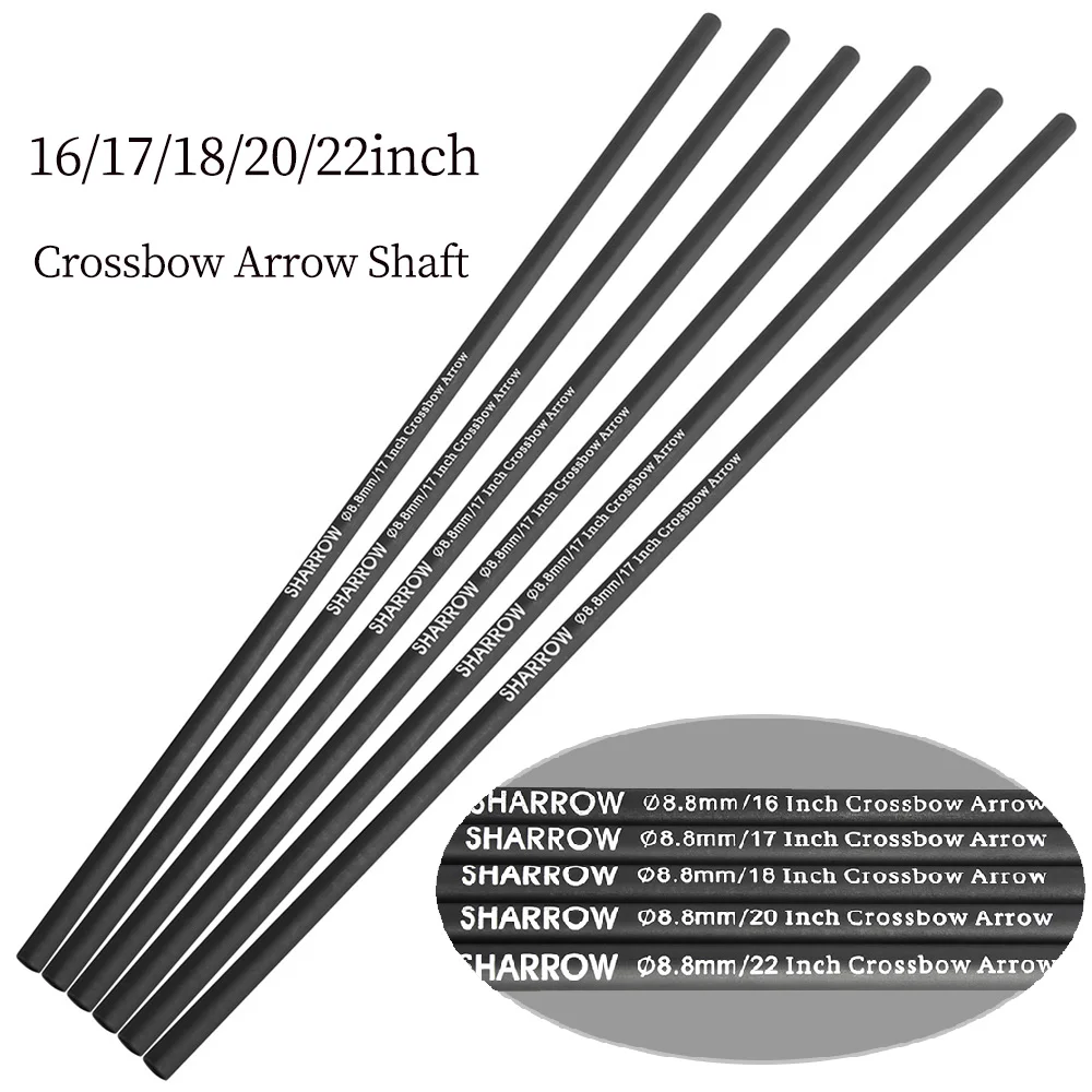 Ejes de flecha de Ballesta de 6/12/24 piezas, 16/17/18/20/22 pulgadas, pernos de flecha de carbono mezclados para arco de tiro con arco, accesorios de entrenamiento de caza DIY