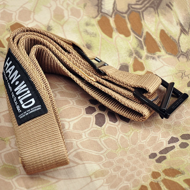 Nuevos cinturones deportivos de combate cinturón táctico moda negro hombres pretina de lona caza al aire libre 3 colores 120cm de longitud - imagen 4