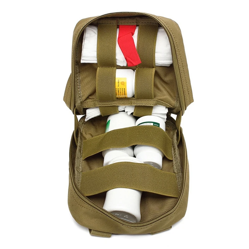 Bolsa de primeros auxilios vacía pequeña táctica Molle EMT, bolsa médica compacta IFAK Rip Away, Kit de primeros auxilios Untility - imagen 5