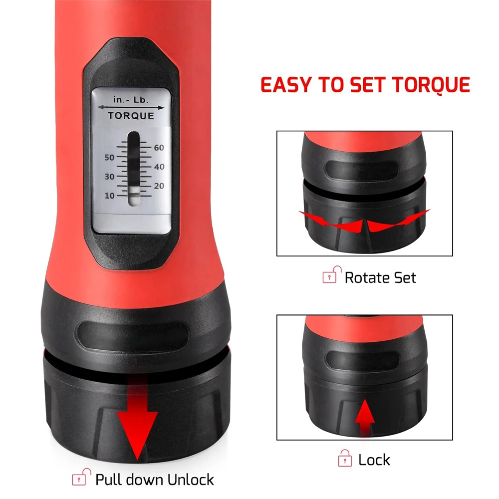 Juego de destornilladores de torsión preestablecidos, herramienta de reparación de pistola y Rifle antideslizante, llave de accionamiento de 10-65 pulgadas, accesorio de pistola de caza de torsión Manual - imagen 3