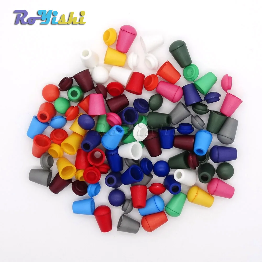 1000 unids/pack extremos de cordón coloridos tapón de campana con cerradura de tapa Clip de palanca de plástico para bolsa de ropa Paracord calzado deportivo - imagen 5