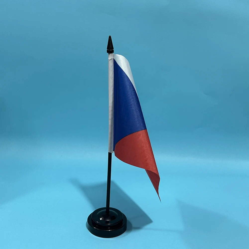 BANDERA DE SKY, bandera de escritorio de oficina de la República Checa, 14x21cm, poliéster CZ, bandera nacional checa, adornos de escritorio, banderas - imagen 5