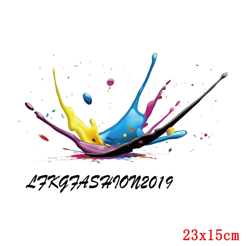 Transferencia de calor deportiva, transferencia de hierro colorida de arcoíris a mano para ropa, pegatina térmica de fútbol para ropa, parches para ropa - imagen 3