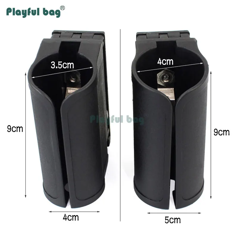 Playful Bag-funda para linterna giratoria de 360 °, soporte de plástico de acero, equipo táctico para deportes al aire libre, senderismo, caza, AQB124 - imagen 3
