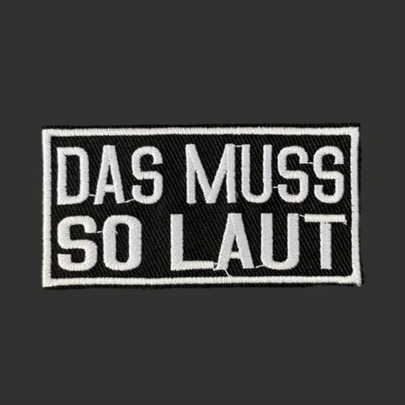 Parche "DAS MUSS SO LAUT", insignia de moral militar, gancho bordado y bucle, mochila, ropa, accesorios decorativos, pegatina, brazalete - imagen 2