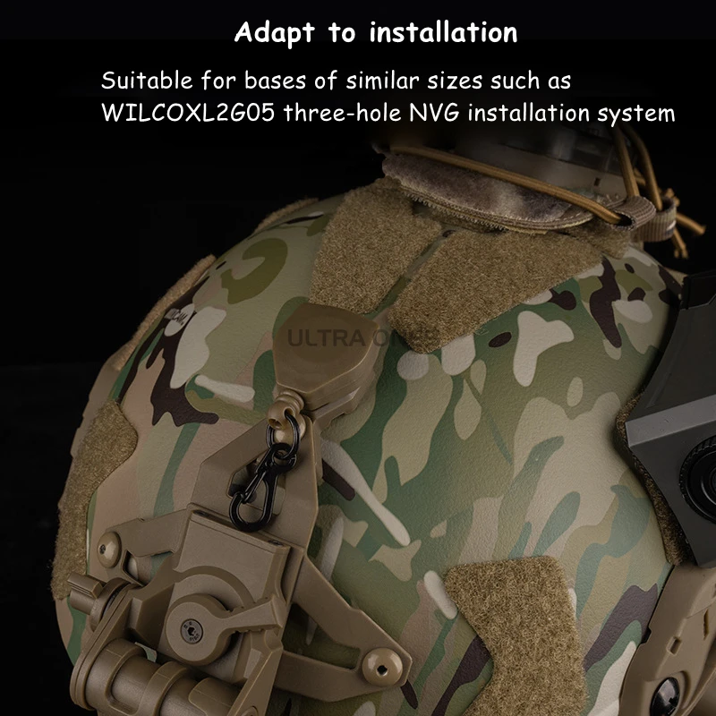 NVG-cordón con soporte para casco, cordón con rotación de 360 grados, casco táctico, gafas de visión nocturna, cordón de separación, cuerda antipérdida - imagen 5