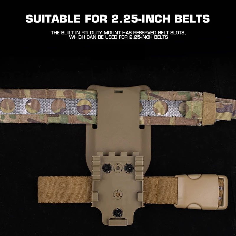 Funda para pistola Gl17 Drop Leg, sistema de bloqueo rápido QLS19 22, correa para el muslo, cinturón táctico, funda para pistola, soporte para pistola - imagen 3