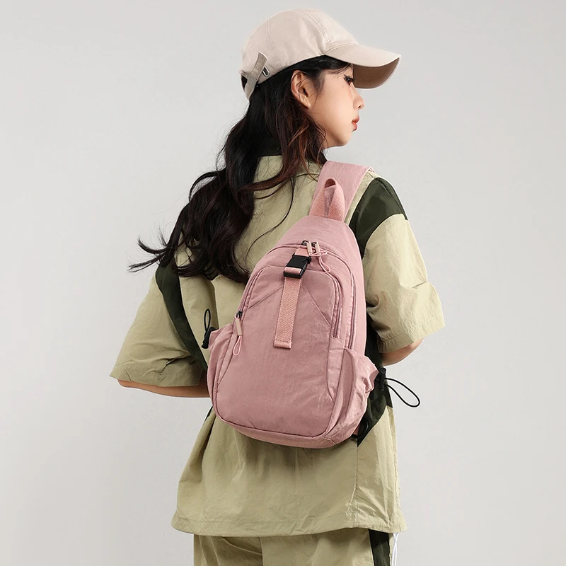 Bolsa de pecho para viajes al aire libre, Camping, senderismo, para hombres y mujeres, deportes, senderismo, ciclismo, escalada, bandolera, bolsas de almacenamiento multicapa - imagen 3