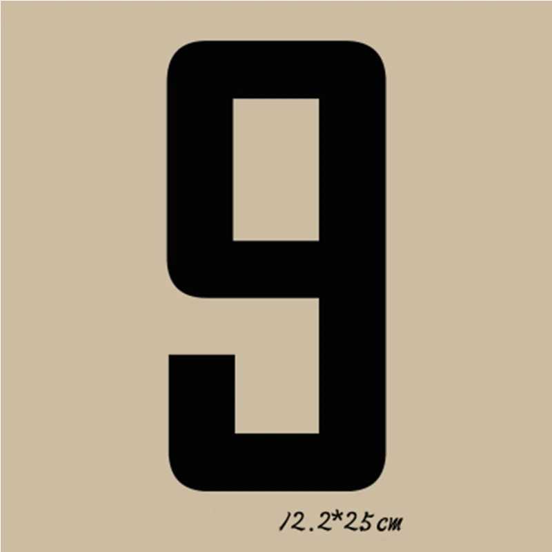 Parches de transferencia de calor para planchar con números, pegatinas de planchado DIY para ropa, camiseta, chaleco, apliques de decoración, 25CM - imagen 3