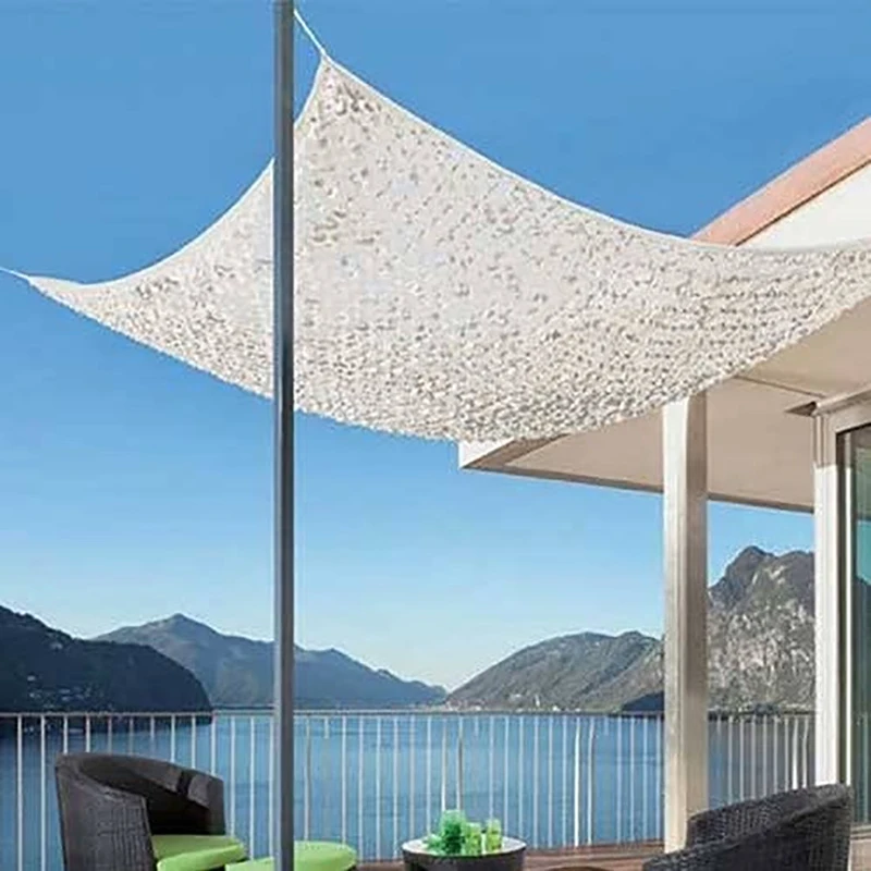 Red de Camuflaje para caza, Red de Camuflaje para jardín, color blanco, 2x2, 3, 4, 5, 6, 7, 8, 10, 12M - imagen 3