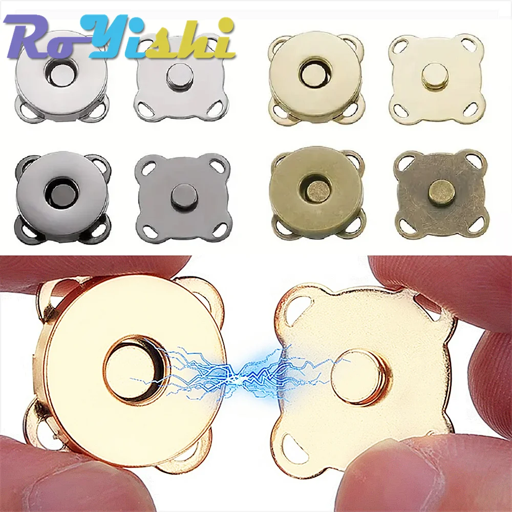 10 juegos de cierres magnéticos de Metal, botones para bolso, cartera, bolsa de ropa, accesorios de costura para manualidades DIY - imagen 3