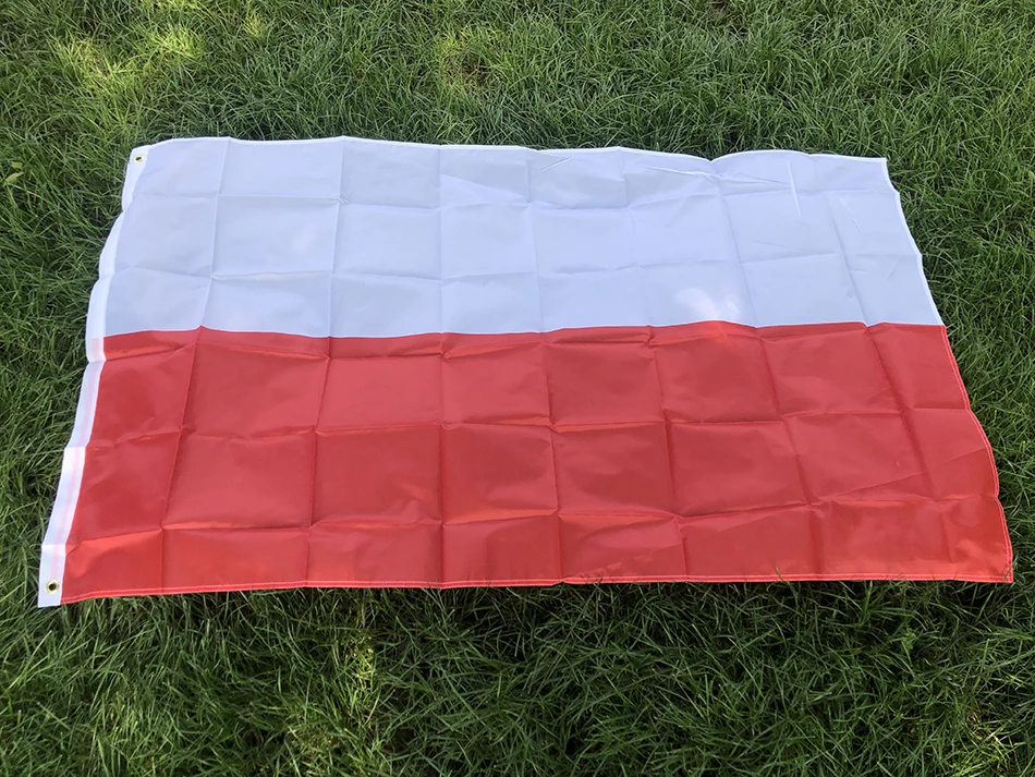 BANDERA DE SKY, envío gratis, bandera de Polonia, 90x150cm, poliéster colgante, Thuringia pl, Polonia, bandera de pulido para decoración - imagen 2