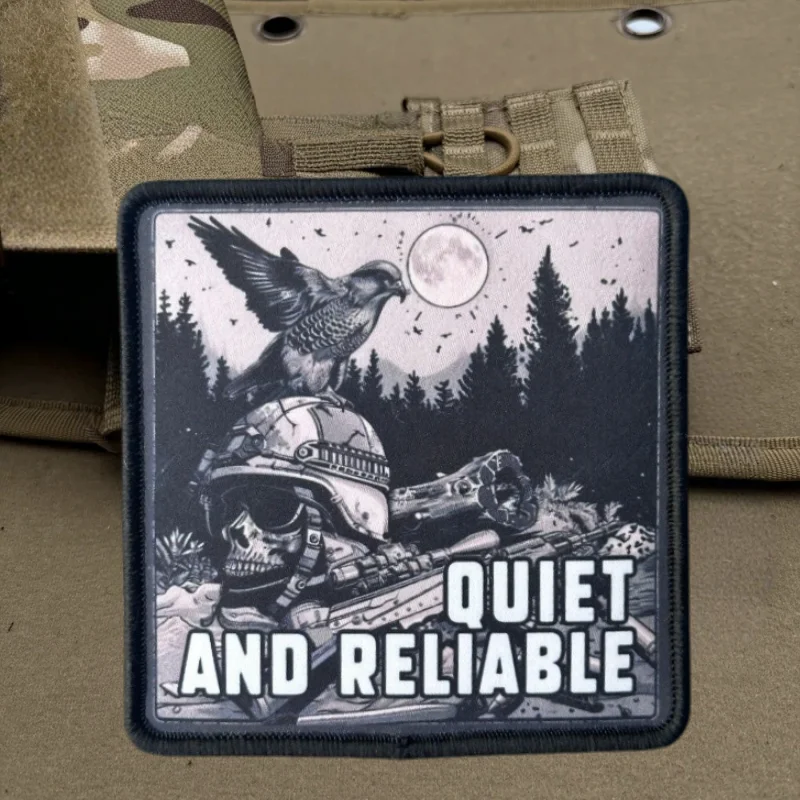 Parche con estampado de calavera Chevron Corw, chaleco táctico, insignia de moral con gancho y bucle, pegatinas decorativas para mochila, parches para brazalete para ropa - imagen 2