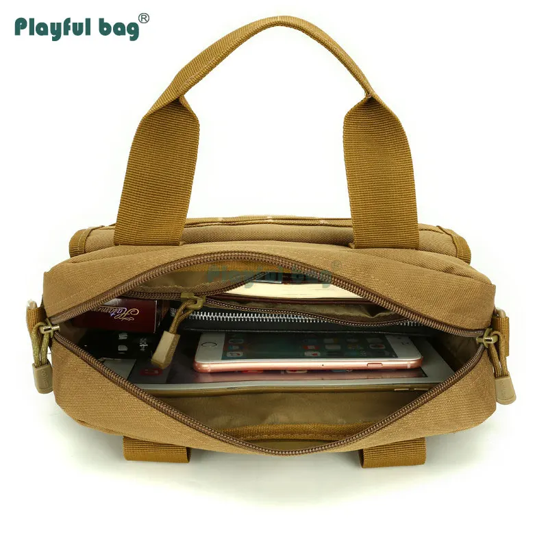 Bolso de mano táctico al aire libre para hombres, bolsa de tableta PC de 10 pulgadas, Camuflaje, maletín impermeable, bolsa de mensajero para documentos, AVA142 - imagen 3