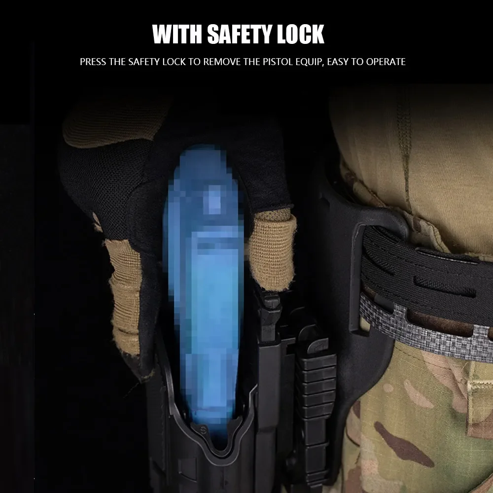 Funda táctica Surefir X300U para linterna, funda Universal para pistola, fundas QLS de rodamiento ligero para Airsoft SIG Glock 17 19 - imagen 3