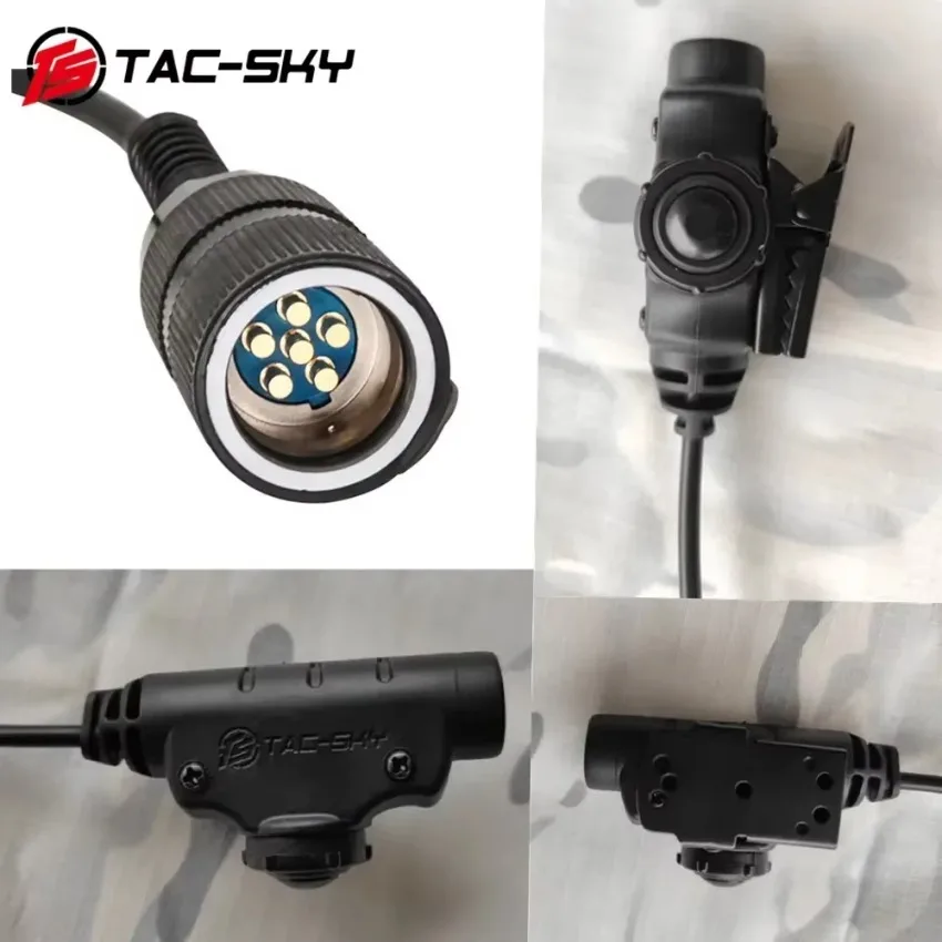 TS TAC-SKY táctico U94 V2PTT adaptador de auriculares de tiro táctico militar para PRC 148 152 163 Walkie Talkie modelo simulado - imagen 4