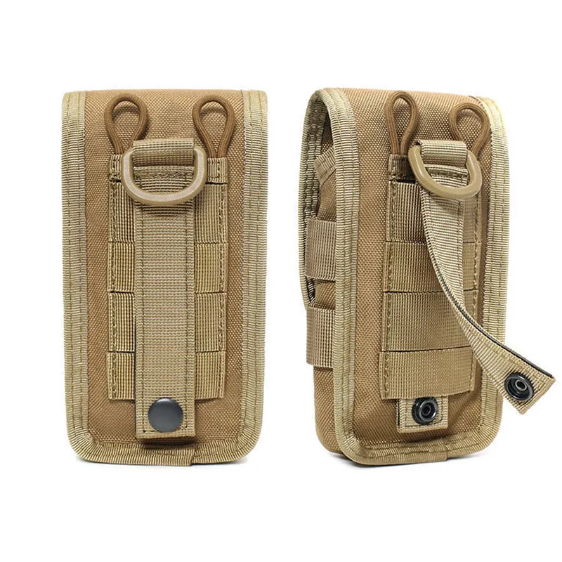 Bolsa para teléfono Molle de doble capa, funda para teléfono móvil, soporte para deportes al aire libre, senderismo, Camping, caza, herramienta EDC, riñonera - imagen 2