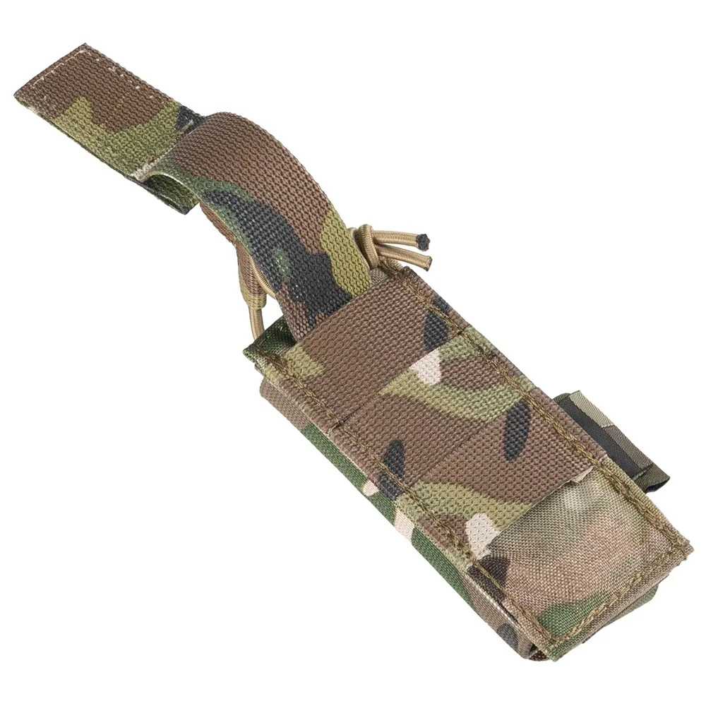 Bolsa táctica para pistola abierta, 9mm, Clip MOLLE Malice, cordón de choque, nailon 500D, soporte para linterna - imagen 4