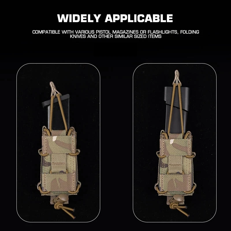 Funda táctica MOLLE para cargador de pistola con linterna - imagen 5
