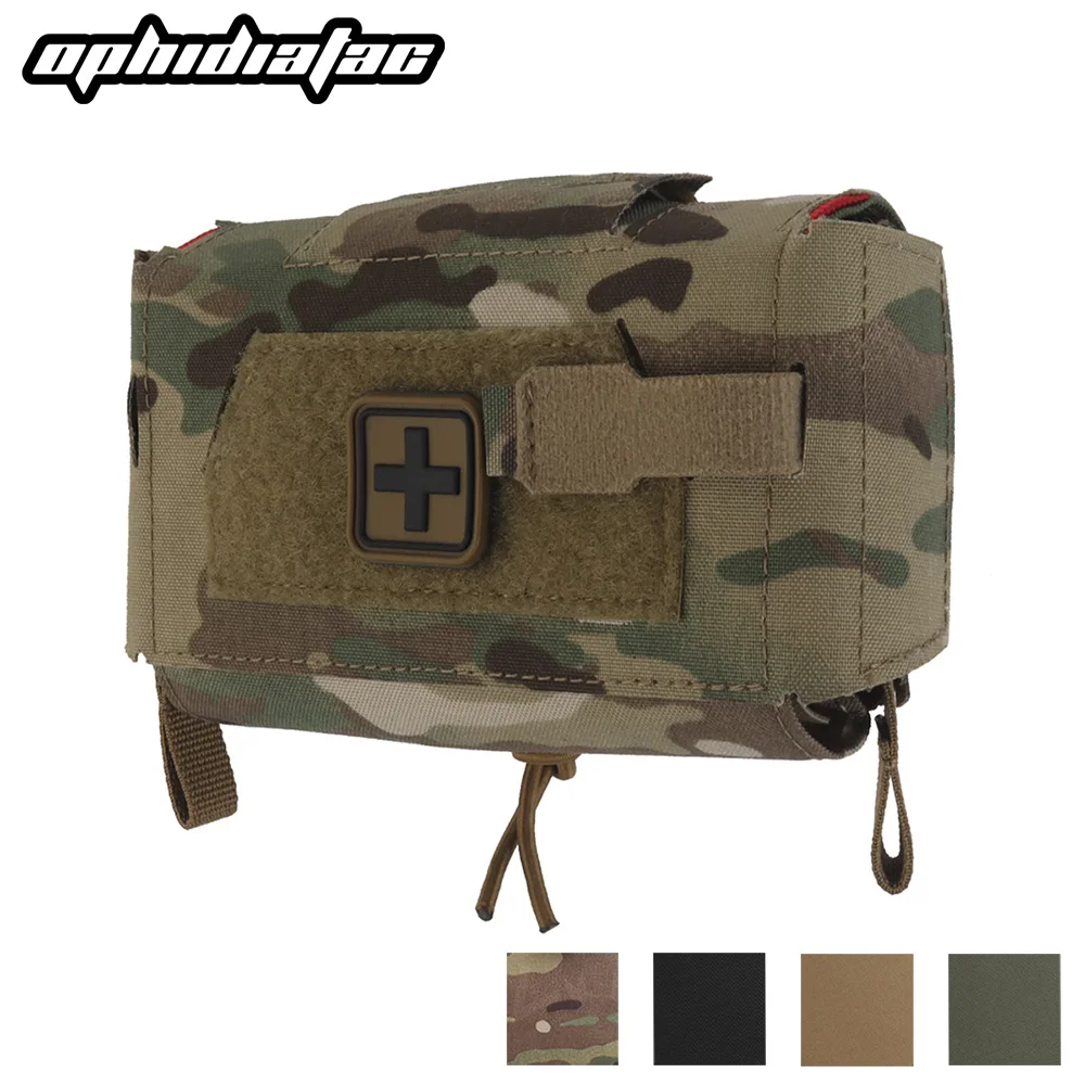 OPHIDIANTAC V3 bolsa compacta de liberación rápida para traumatismos MOLLE cinturón de combate chaleco de caza marco de placa portátil IFAK botiquín de primeros auxilios médicos