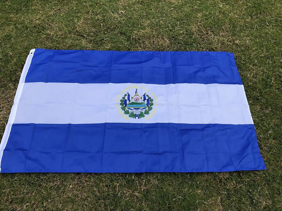 SKY SV SLV bandera de El Salvador colgante de poliéster decorativa - imagen 2