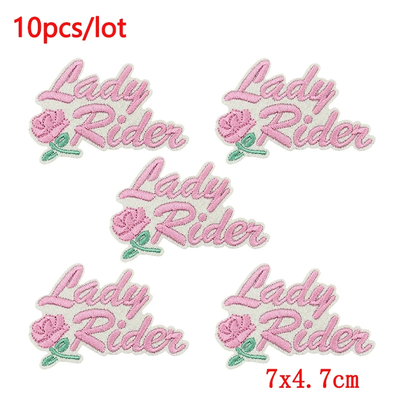 10 unids/lote chica negra AKA 1908 parche bordado hierro en parches para ropa parches termoadhesivos en ropa DIY parche pegatinas - imagen 5