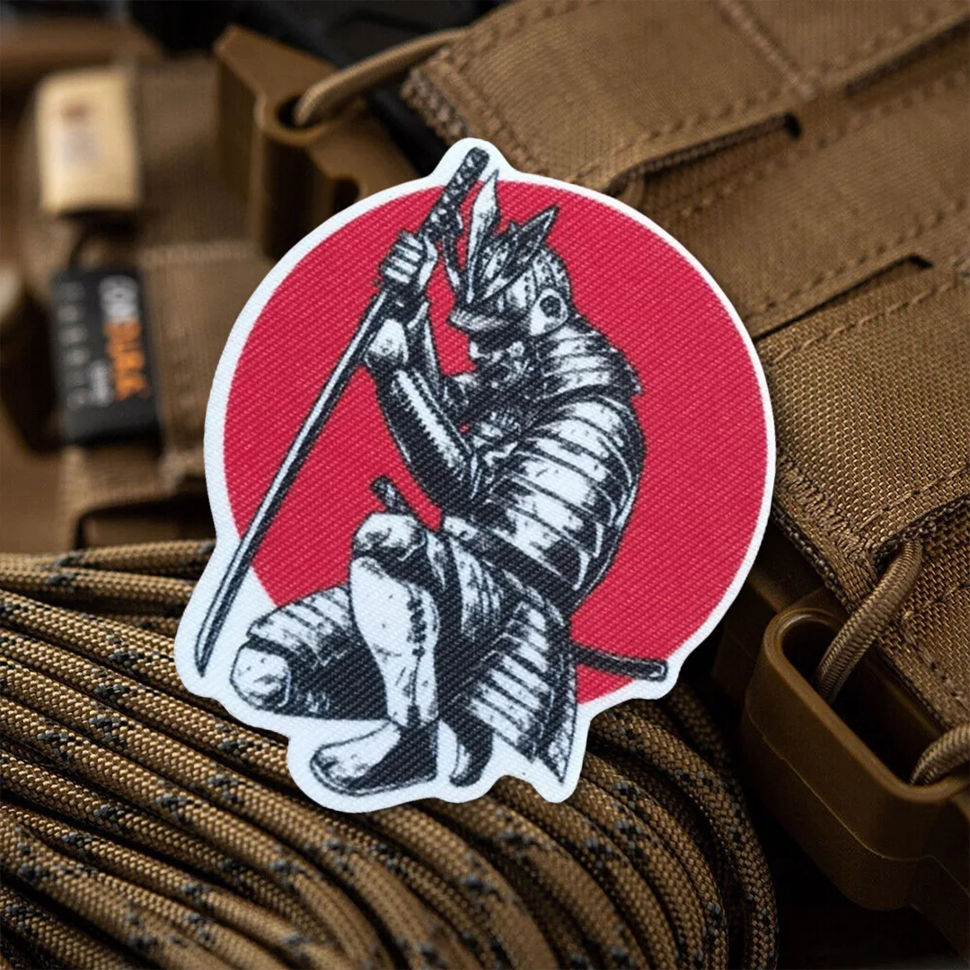 Parches tácticos del samurái y el moral del sol para ropa, parche de gancho y bucle, insignia militar, brazalete, pegatinas para mochila - imagen 4