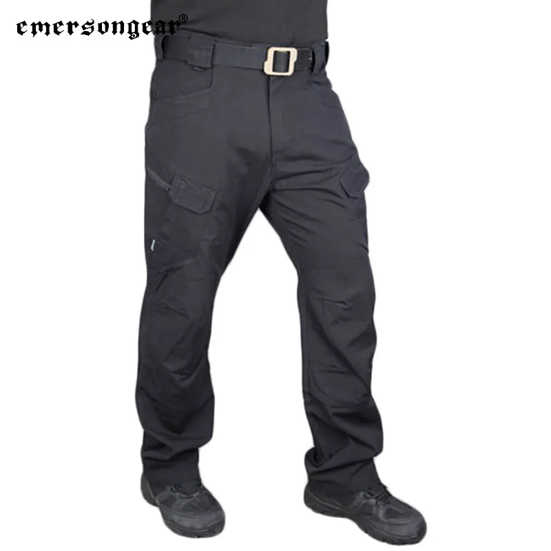 Emersongear Pantalones tácticos Hombres Pantalones cargo Deportes al aire libre Senderismo Caza Camping Ciclismo Viajes Pesca Negro