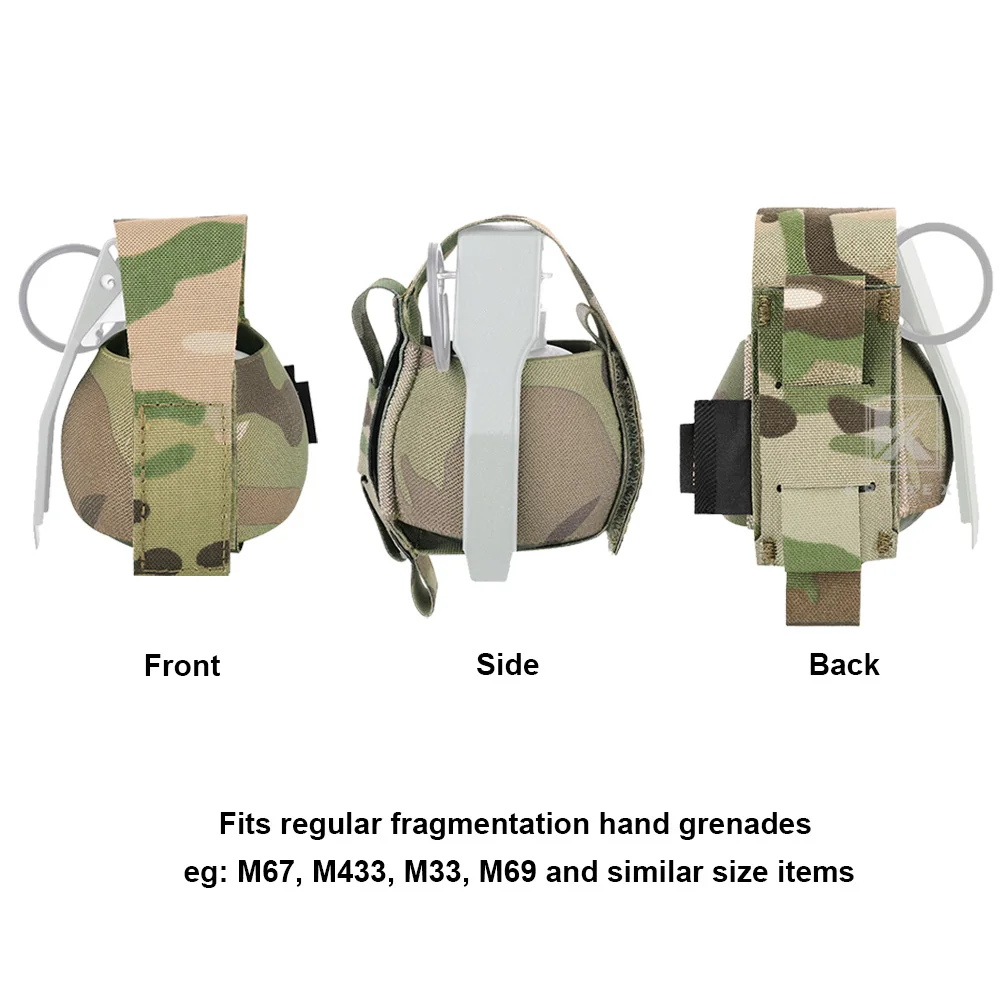 KRYDEX Bolsa táctica MOLLE elástica para granada Frag riñonera - imagen 4