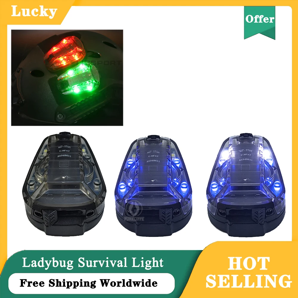Casco táctico para exteriores, luz de mariquita impermeable, Flash de señal, luz estroboscópica infrarroja, herramienta de caza multiusos de seguridad de supervivencia - imagen 2