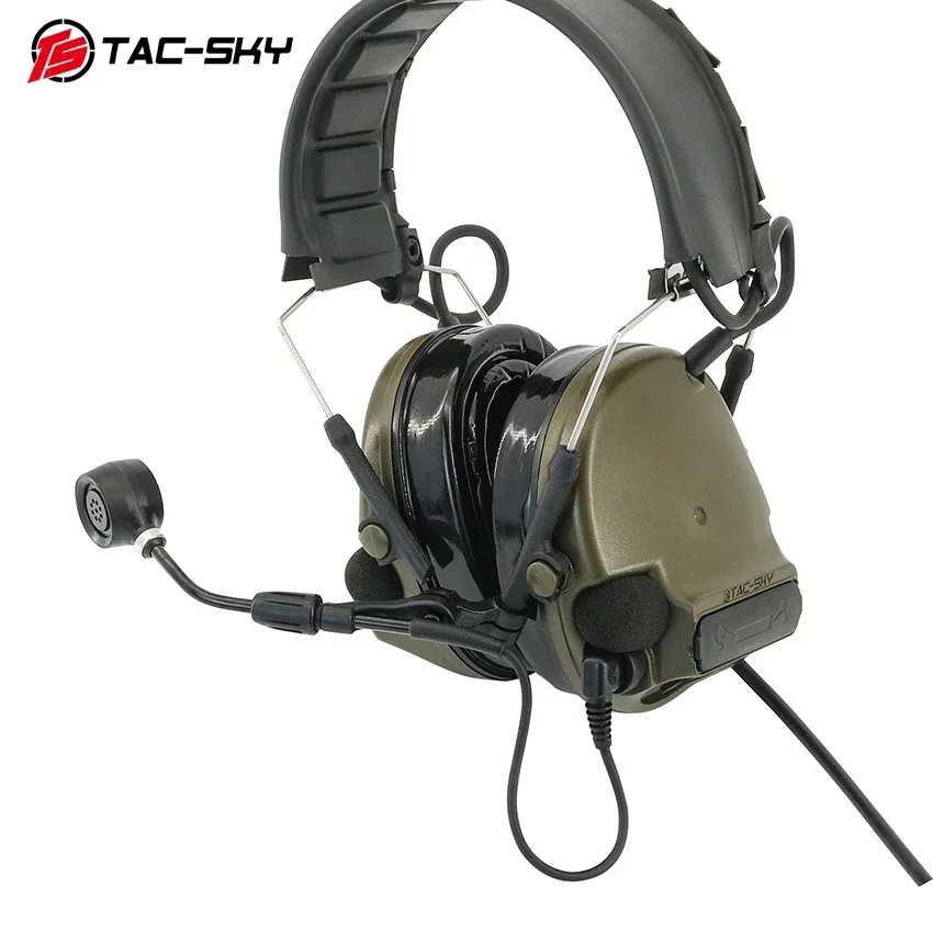 TS TAC-SKY auriculares tácticos COMTA V Walkie Talkie PTT auriculares para caza cancelación de ruido pastilla protección auditiva tiro - imagen 5