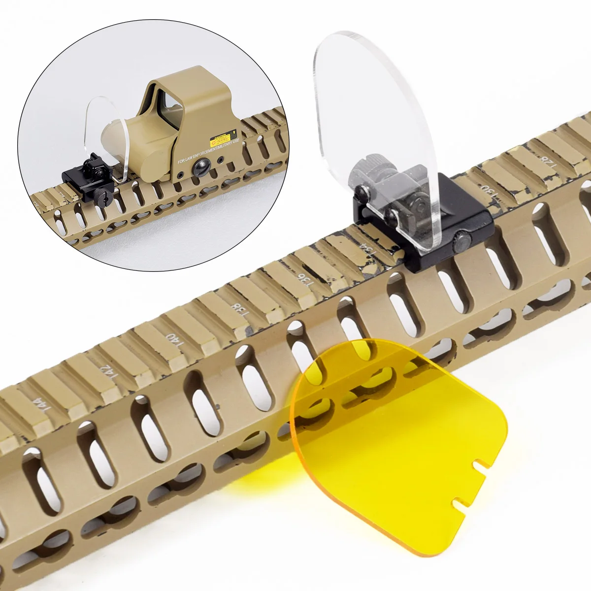 Protector de gafas para Rifle de 20mm, protector de lente Airsoft, mira telescópica, aparejos tácticos para exteriores, gafas holográficas, accesorio para pistola de aire - imagen 2