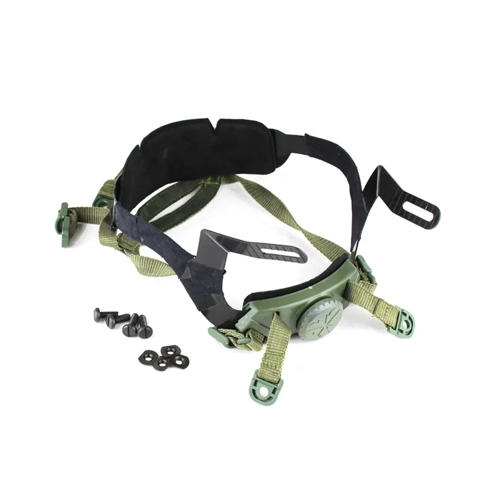 Casco táctico rápido, sistema de suspensión interior, cascos de caza para tiro al aire libre, accesorios de correa de bloqueo de cabeza ajustable - imagen 4