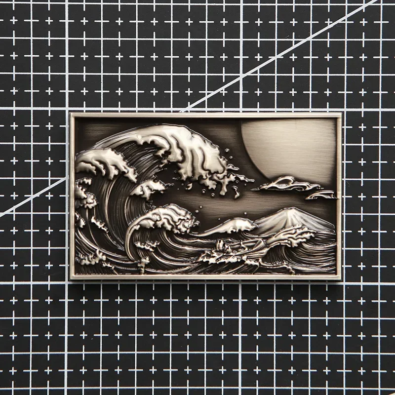 Insignia de moral táctica para todo terreno, Parche de velcro de Metal, luna creciente de mar, brazalete personalizado, pegatina de decoración de mochila - imagen 3