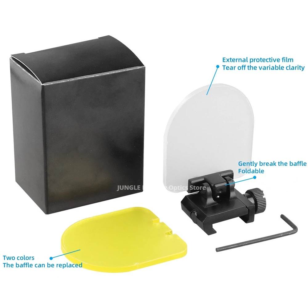 Protector de gafas de 20mm para Rifle, Protector de lente Airsoft, mira telescópica, aparejos tácticos para exteriores, gafas holográficas, accesorio de protección ocular - imagen 3