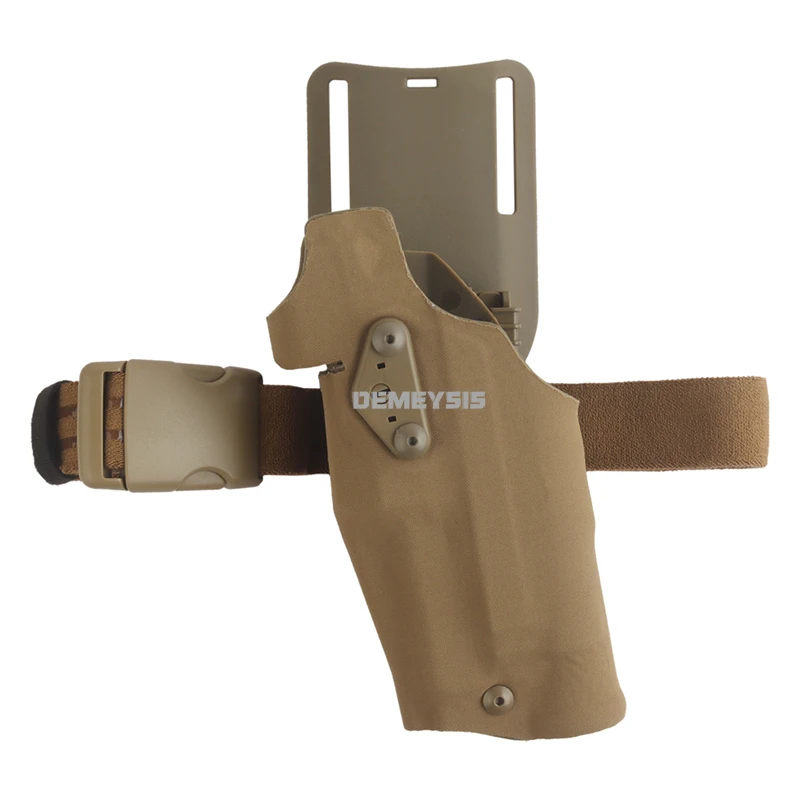 Funda para pistola de caza para G17 Gen4 G19 con luces X300 X300U, funda para pistolas tácticas de mano izquierda de liberación rápida con correa para pierna - imagen 2