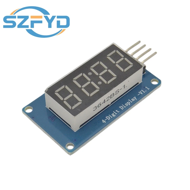 Módulo de pantalla LED TM1637, 4 dígitos, 7 segmentos, 0,36 pulgadas, tubo Digital de ánodo común rojo para Arduino