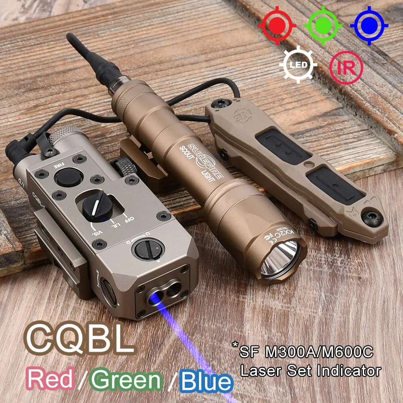 Linterna táctica CQBL IR todo metal doble haz LED blanco