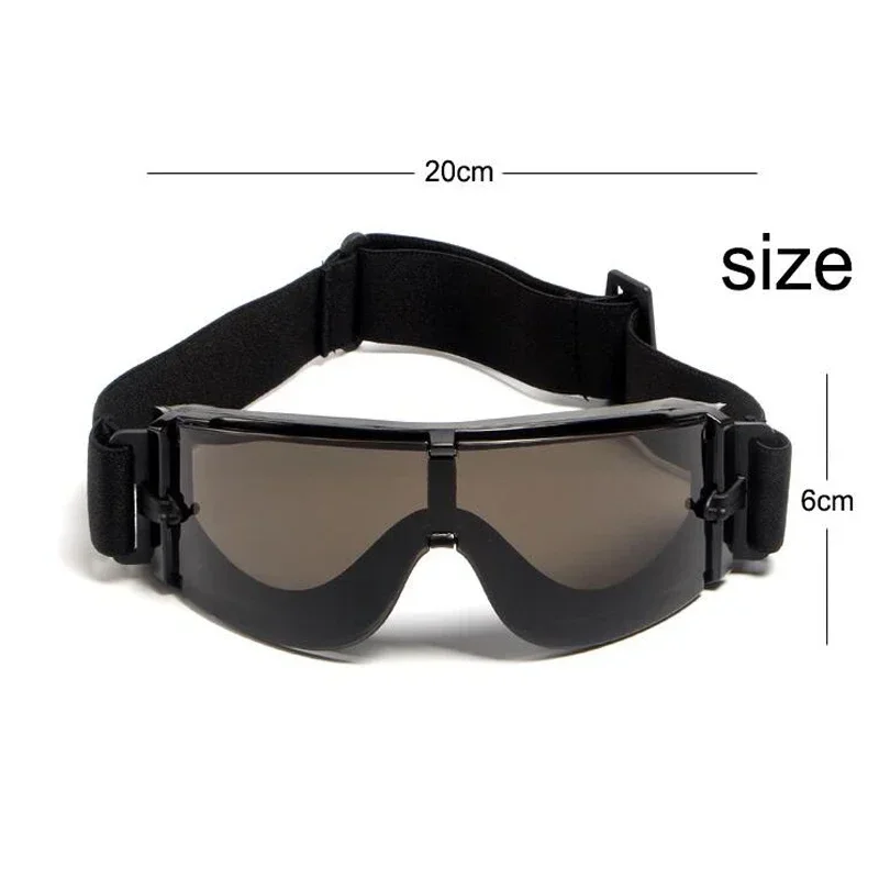 Gafas tácticas de aviador para motocicleta, lentes de esquí de las Fuerzas Especiales X800 a prueba de explosiones, gafas de juegos de guerra a prueba de viento, a prueba de arena, senderismo y Camping - imagen 5