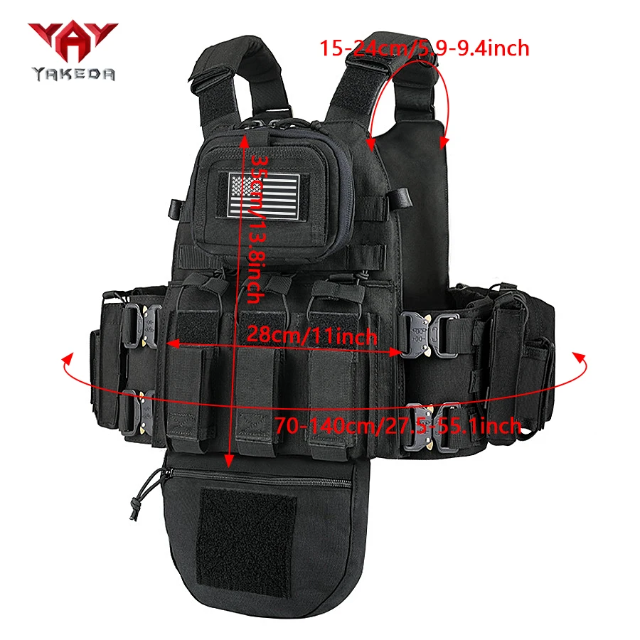 YAKEDA sistema MOLLE multifuncional hebilla de serpiente de metal chaleco de caza al aire libre de liberación rápida - imagen 5
