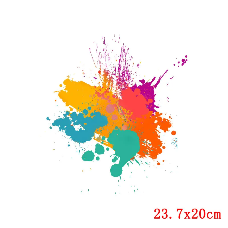 Parche colorido de transferencia térmica para planchar ropa, pegatina térmica para lengua, decoración de apliques DIY - imagen 3