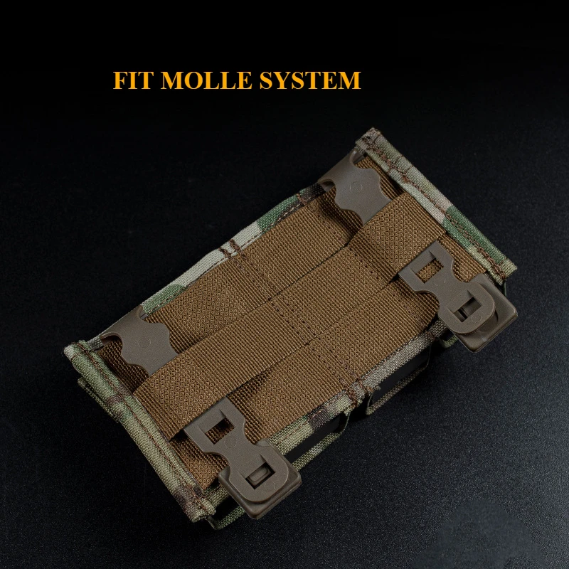 Bolsa Molle Dual para revistas, bolsa para revistas de 9mm y 5,56, bolsa de almacenamiento táctica multifuncional para caza al aire libre - imagen 4