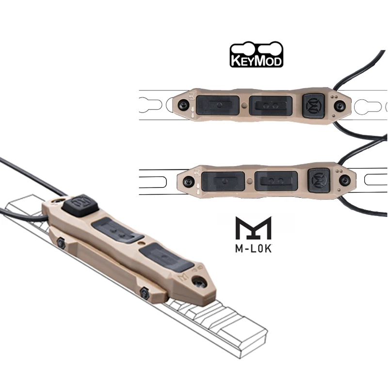 WADSN-interruptor remoto táctico de doble Control para linterna Airsoft Surefir M300 M600, enchufe de 2,5mm y 3,5mm, láser PEQ DBAL MLOK KEYMOD - imagen 4