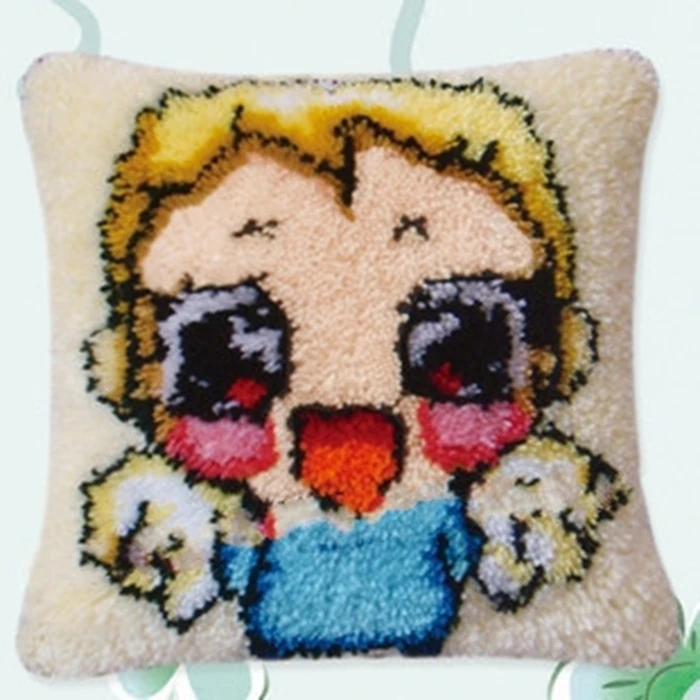 Kits de gancho de pestillo de almohada de punto de cruz, alfombra bordada para niños lindos, hágalo usted mismo, costura, almohada, Foamiran para manualidades - imagen 5