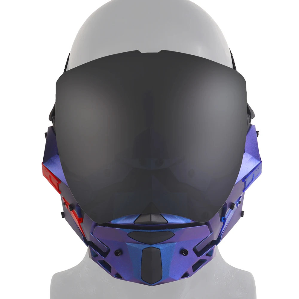 Máscara de noche táctica, accesorio de vídeo para Cosplay, protección al aire libre, estilo Punk Cybermask, cara completa, transpirable, máscara para fiesta de Halloween - imagen 2