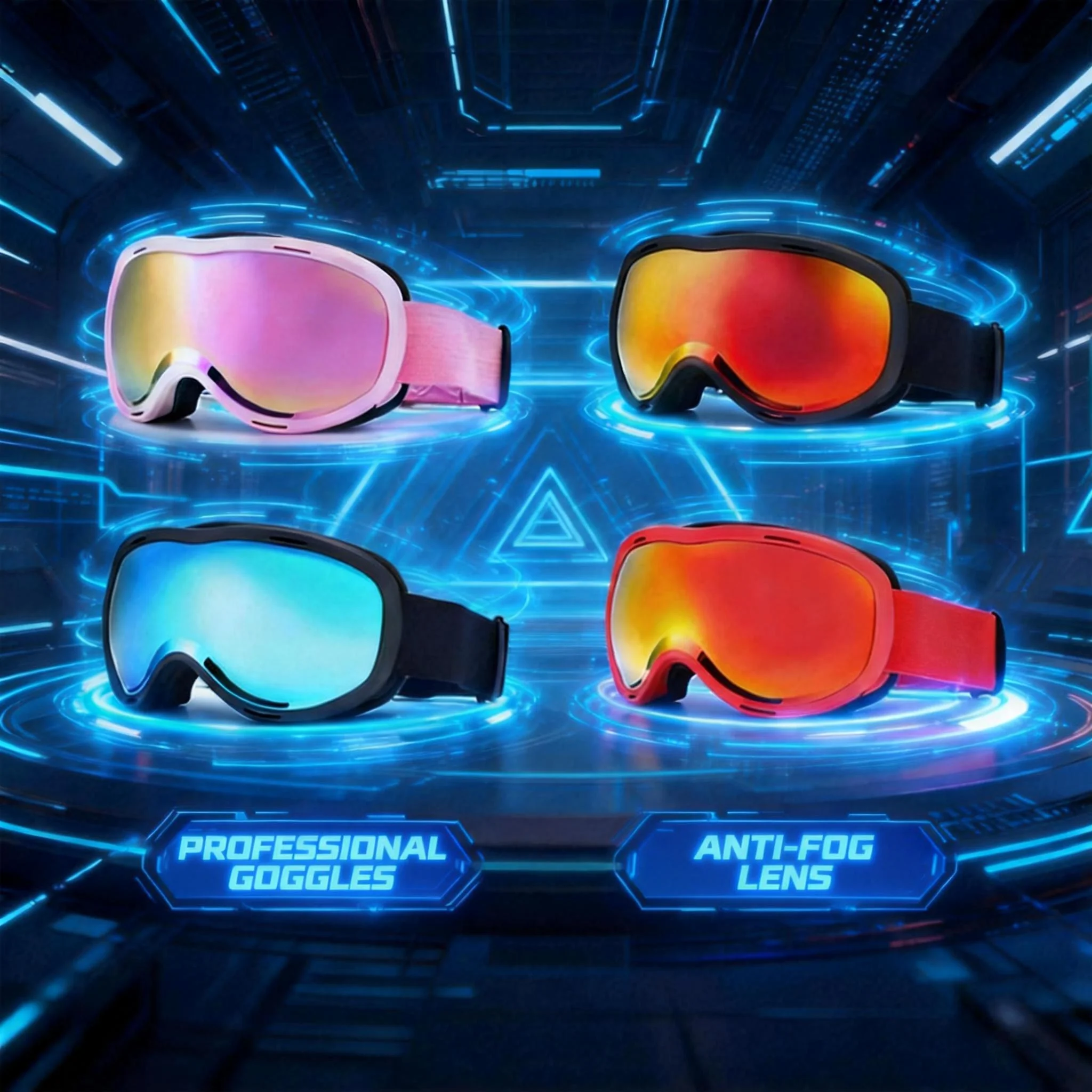 Nuevas Gafas de Esquí para Hombre y Mujer, Doble Capa, Antivaho, Máscara de Esquí, Gafas de Snowboard, Gafas de Protección para Deportes al Aire Libre